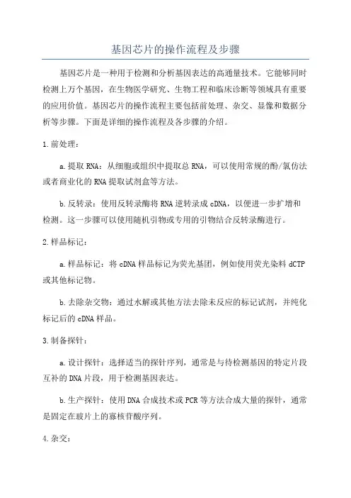 基因芯片的操作流程及步骤