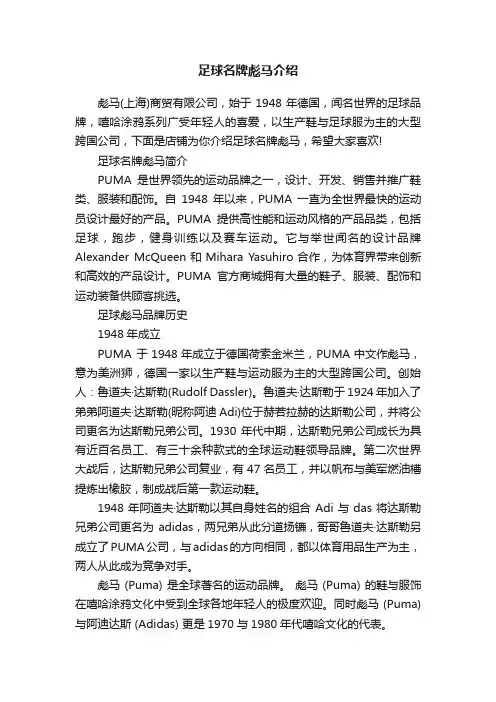 足球名牌彪马介绍
