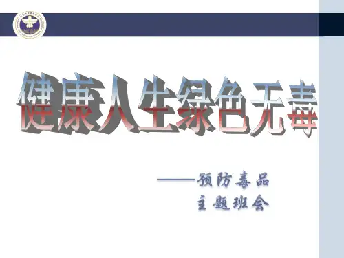 《健康人生绿色无毒》禁毒教育主题班会PPTppt课件