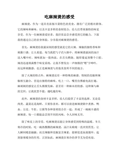吃麻辣烫的感受