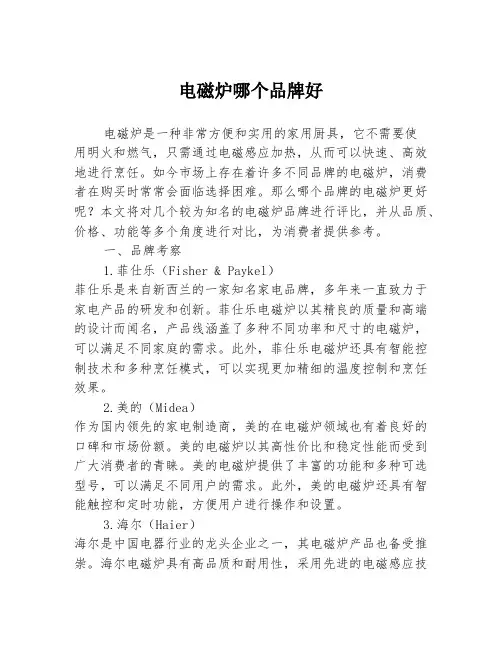 电磁炉哪个品牌好