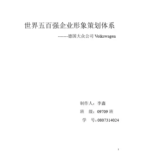 大众公司CIS策划体系