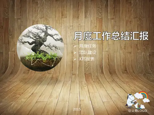 月度工作总结汇报PPT模板