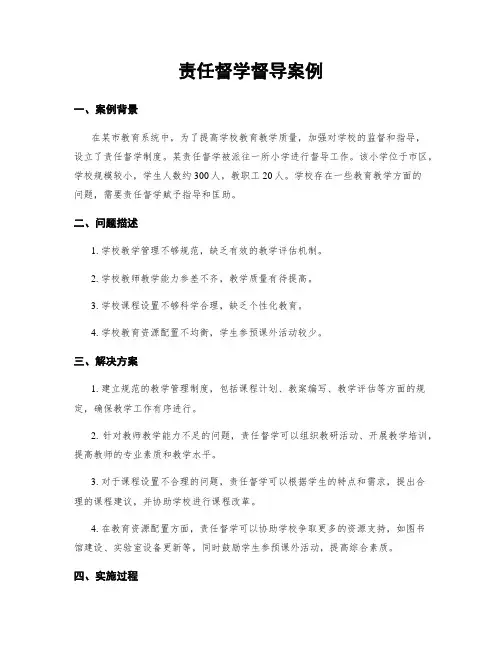 责任督学督导案例