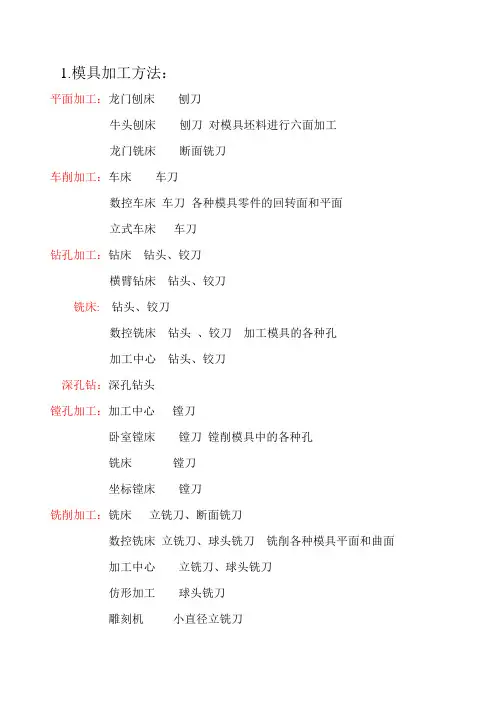 模具加工方法与热处理