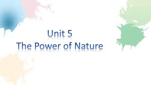 【人教版】选修6 Unit 5 The Power of Nature reading 课件(36ppt)