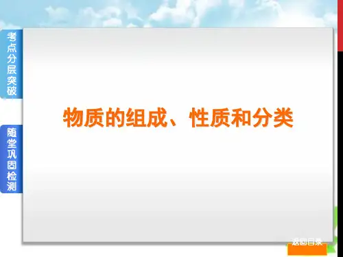 高三化学一轮复习：物质的组成、性质和分类PPT课件(上课用)