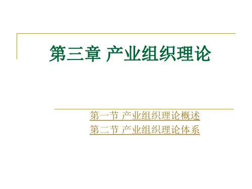 第3章 产业组织理论