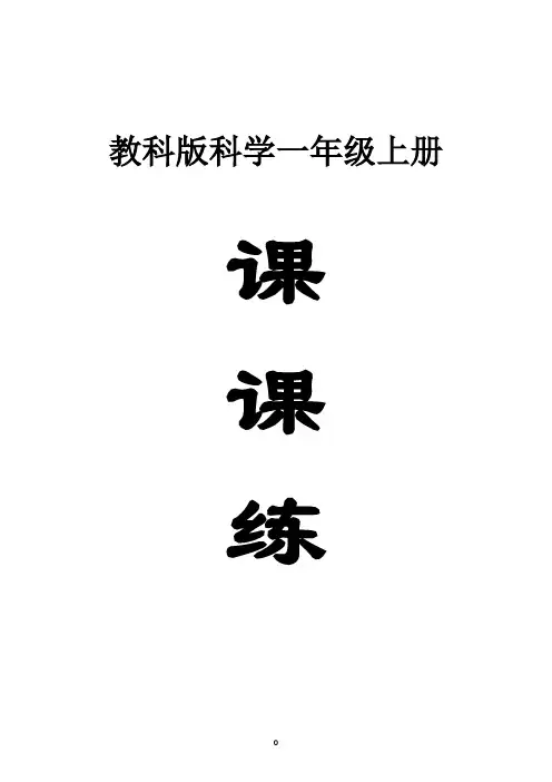 小学科学教科版一年级上册全册课课练(含答案)(2023秋)