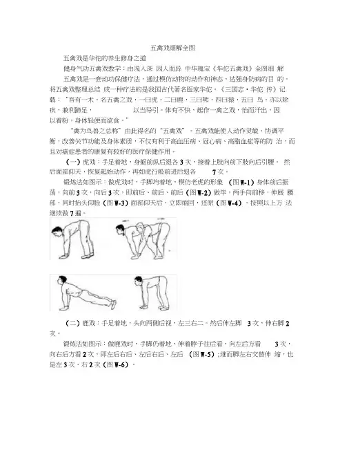 五禽戏细解全图