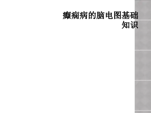 癫痫病的脑电图基础知识