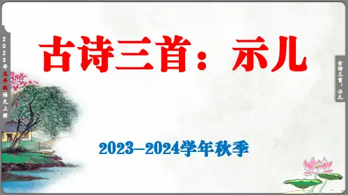 统编版五年级上册语文 第12课古诗三首：示儿  课件(共19张PPT)