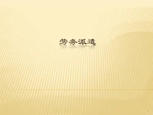 劳务派遣制度ppt课件