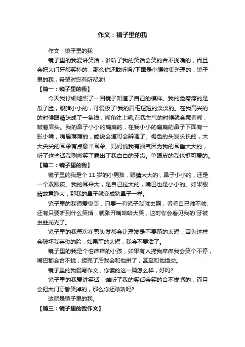 作文：镜子里的我