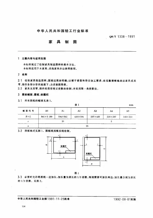 (仅供参考)家具制图标准