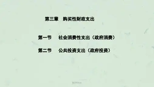 购买性支出课件