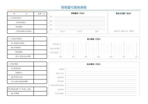 财务盈亏报表表格