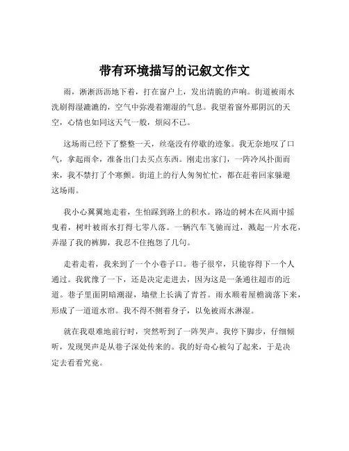 带有环境描写的记叙文作文
