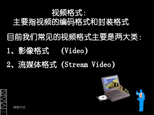 医学课件目前我们常见的视频格式主要是两大类影像格式