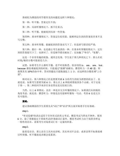 雅思听力考试攻克常见问题的方法