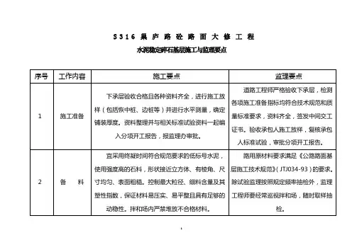 水稳施工与监理要点