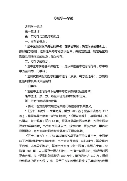方剂学—总论