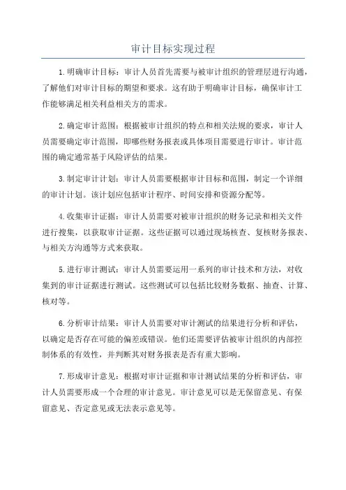 审计目标实现过程