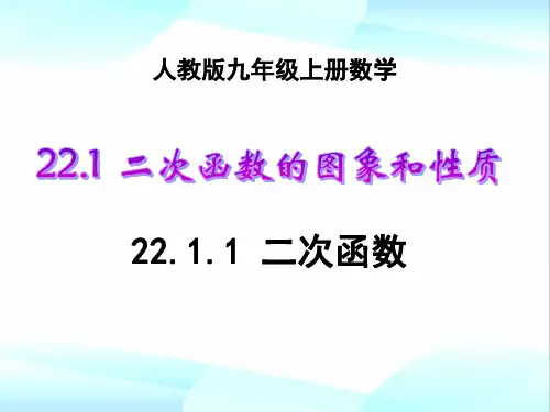 人教版九年级数学上册二次函数课件(共15张)