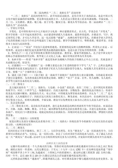 高碑店龙抬头节