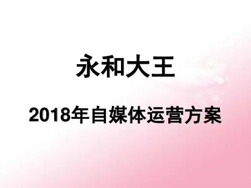 2018年自媒体运营方案(PPT75页)
