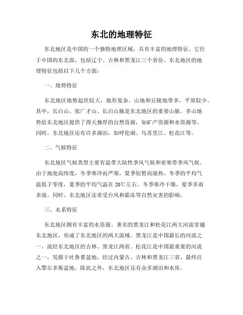 东北的地理特征