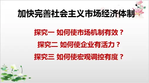 综合探究加快完善社会主义市场经济体制教学课件-高中政治统编版必修二