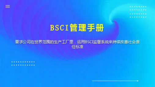 BSCI管理手册