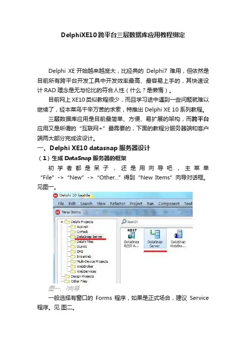 DelphiXE10跨平台三层数据库应用教程绑定