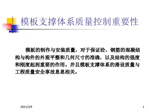 模板支撑系统操作指引PPT课件
