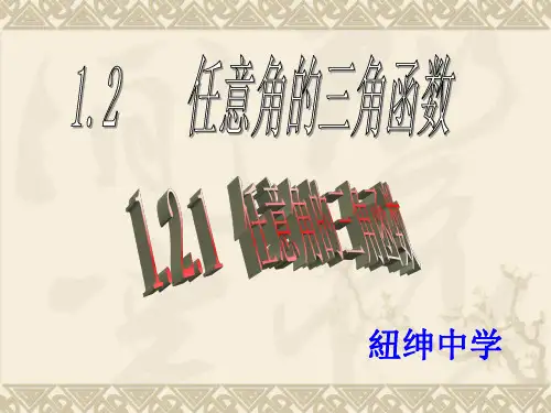 任意角的三角函数(优秀课件)