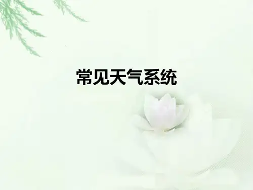 高三地理专题学习：常见天气系统