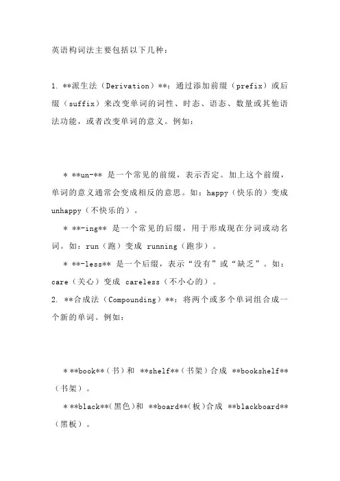 英语构词法例释