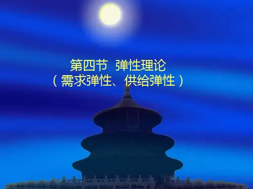16东北师大微观经济学  第三讲 价格理论： 弹性理论解析