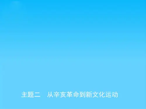 主题二从辛亥革命到新文化运动