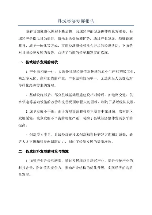 县域经济发展报告