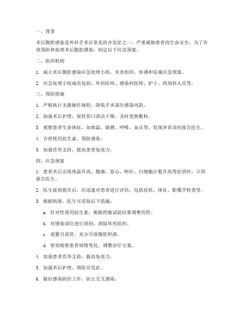 术后腹腔感染应急预案