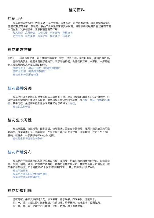 桂花百科——精选推荐