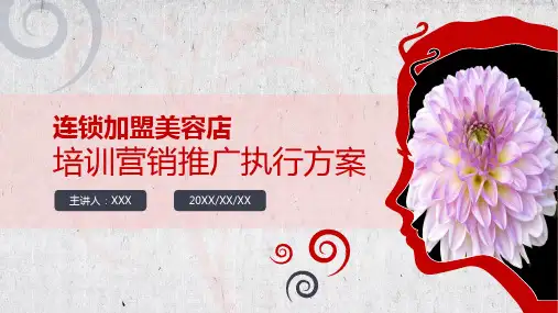 202X年 美容店连锁加盟 营销推广 营销方案 培训PPT