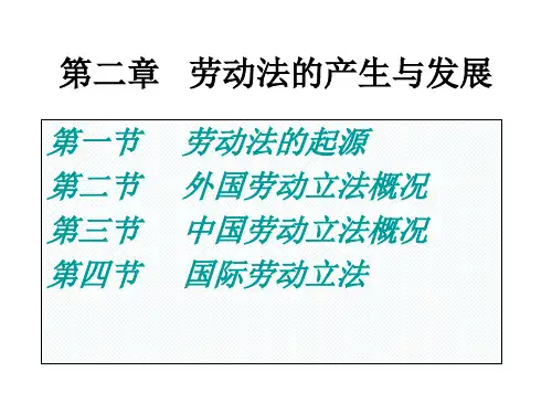 劳动法的产生与发展