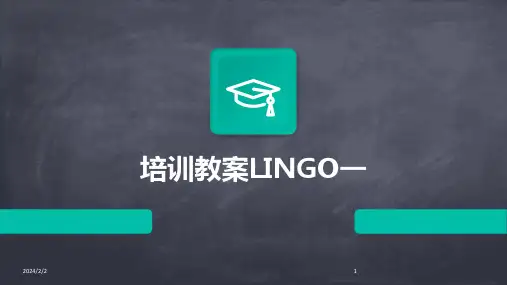 2024年度培训教案LINGO一