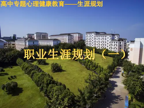 高中生涯规划之从选择中学会选择 主题班会课件