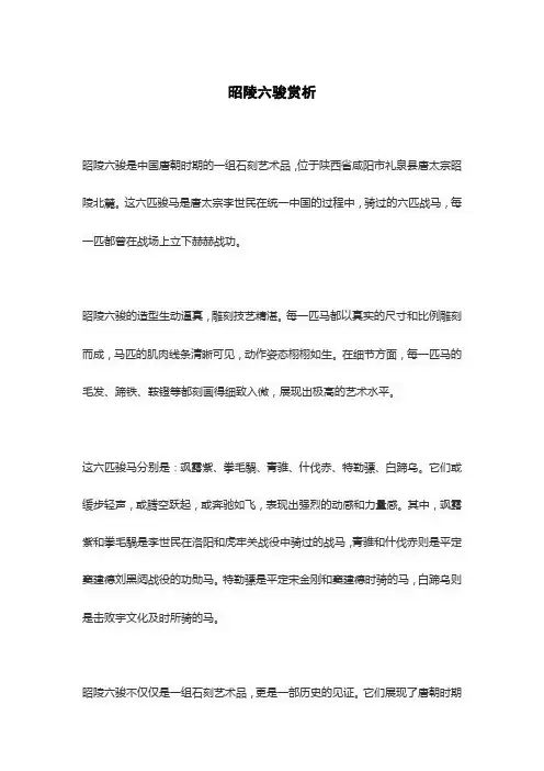 昭陵六骏赏析