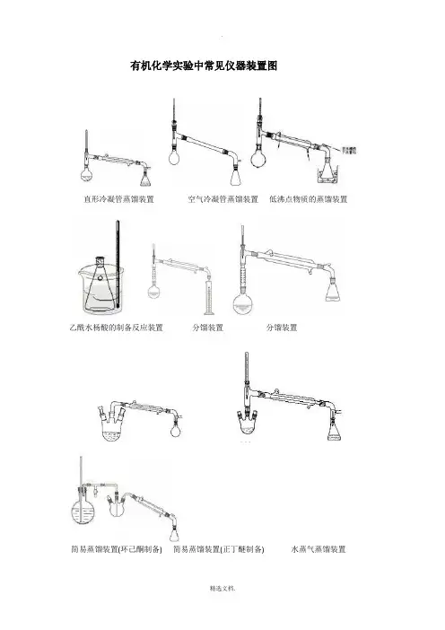 有机化学实验中常见仪器装置图