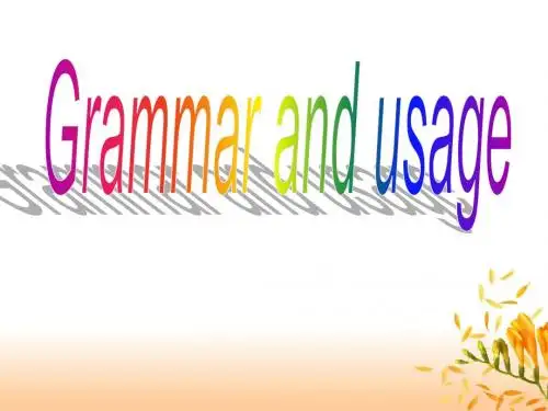 牛津版选修7 Unit3 Grammar and usage Verb-ed and verb-ing语法